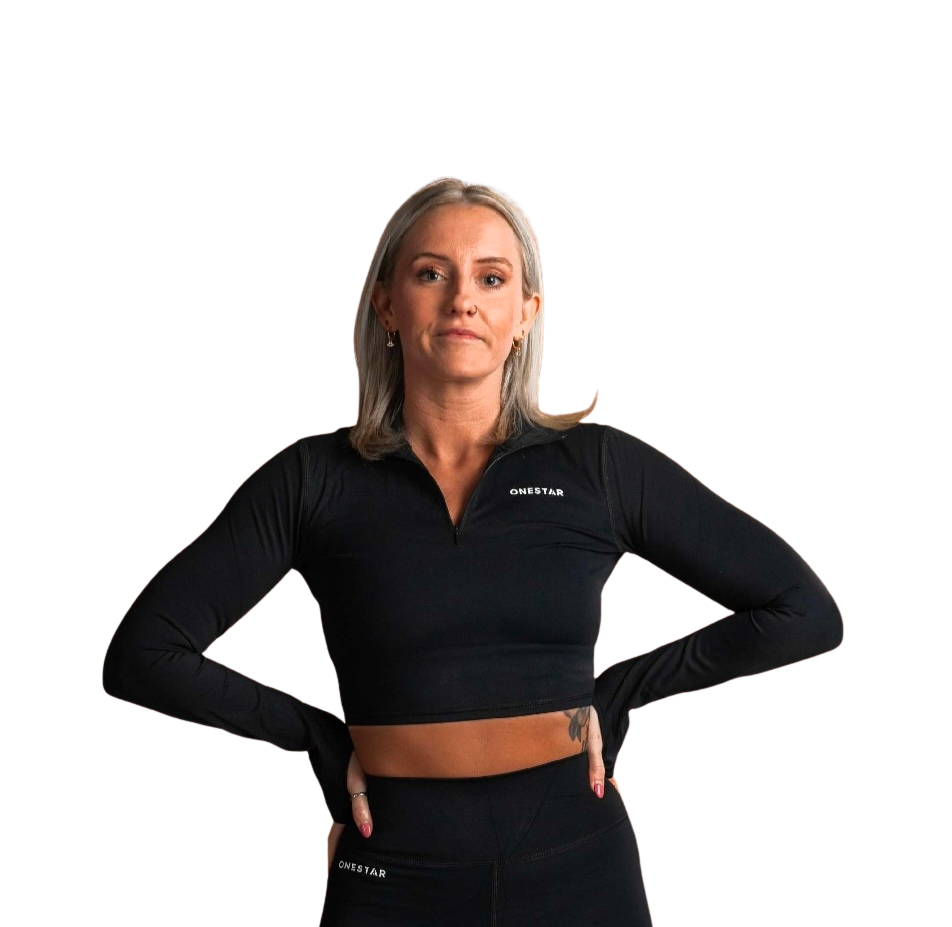 Force Long Sleeve Zip Crop Top